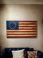 Betsy Ross American Wood Flag
