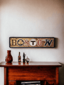 Boston City Of Champions Wooden Sign